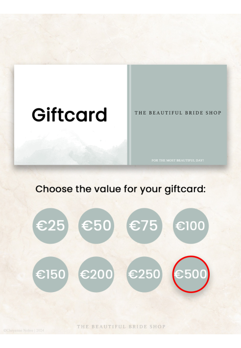 The Beautiful Bride Shop Tarjeta Regalo €500