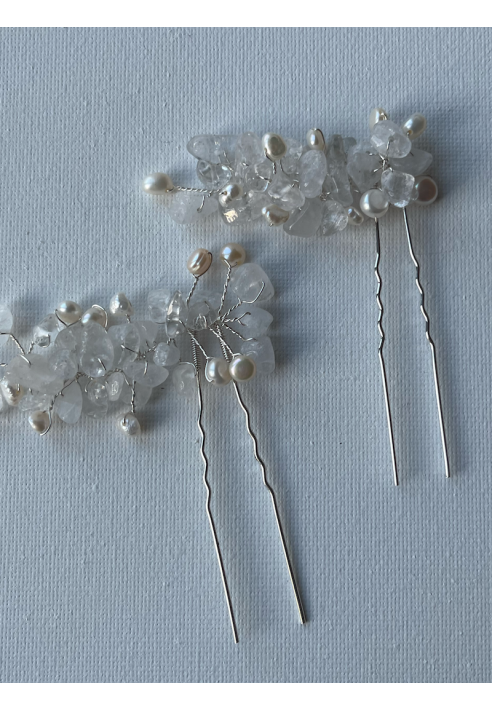 Sally Jane Bridal Horquillas Ilse Plateadas