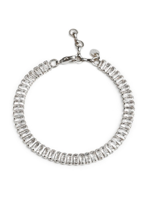 Abrazi Baguette Pulsera Plata ()
