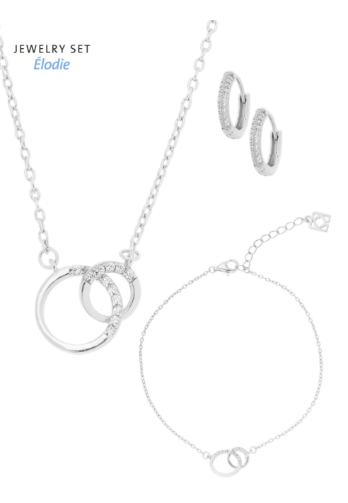 Poirier JS-001 Juego de Joyas para Novia Élodie Plata