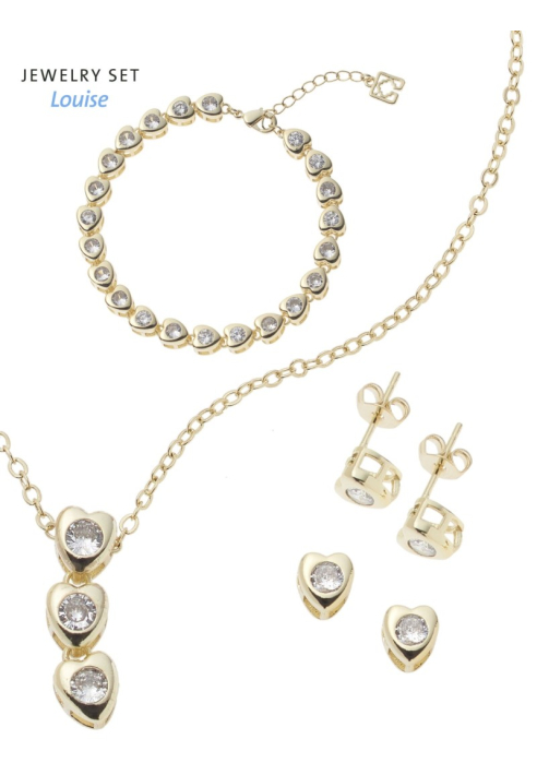 Poirier JS-002 Conjunto de Joyería para Novia Louise Oro