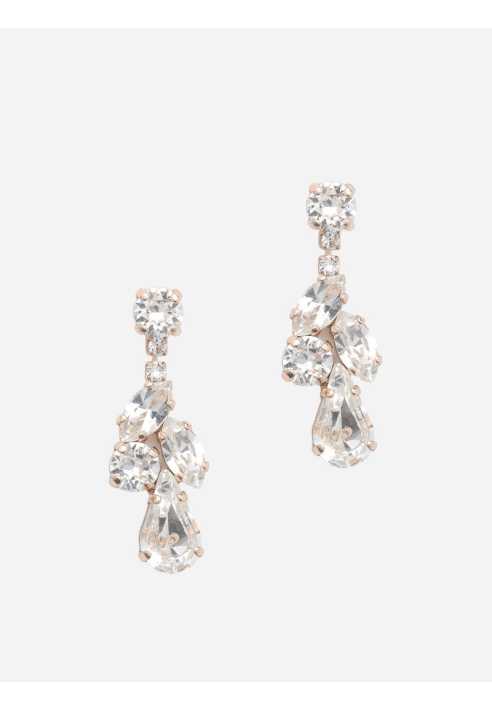 Abrazi Zoe Swarovski Pendientes Rosa