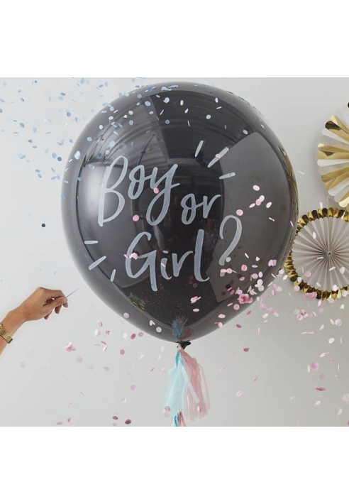 Ginger Ray OB-115 Oh Baby - Globos con Confeti  "Niño o Niña" ()