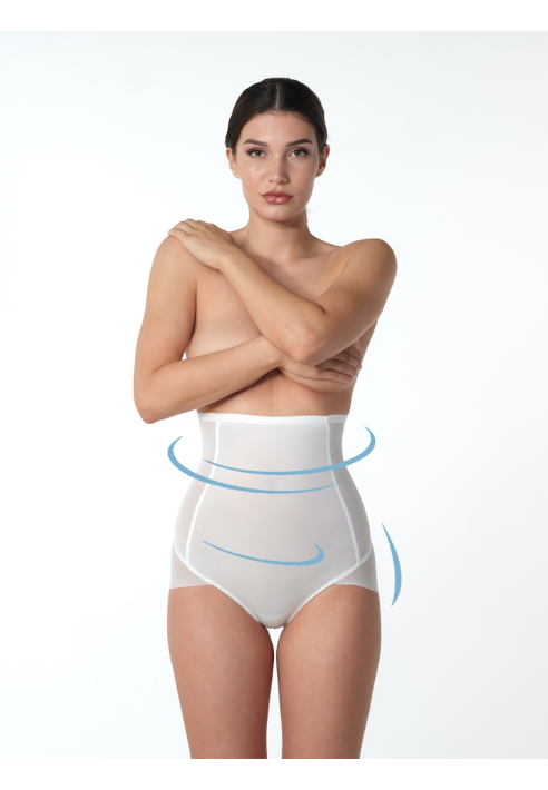 Poirier MP-51 Ivory -Braga de Control de Cintura Alta Marfil ()