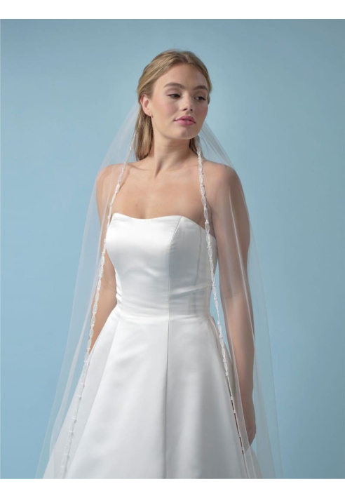 Poirier S430-280-SOFT Velo Perlas y Lentejuelas Borde ()