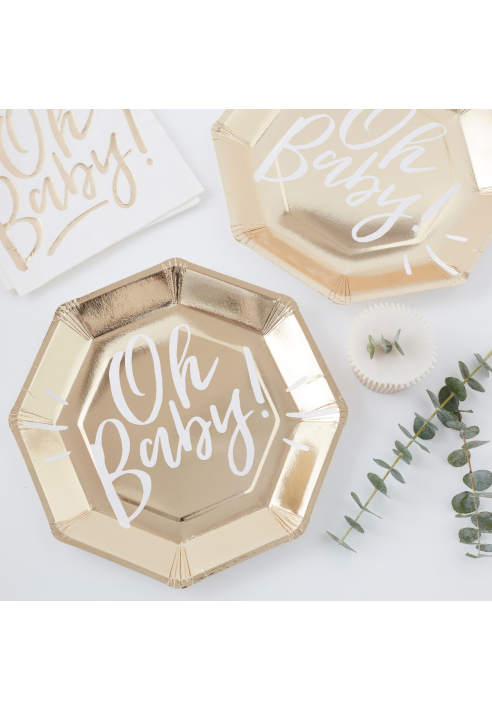 Ginger Ray OB-101 Oh Baby - Platos