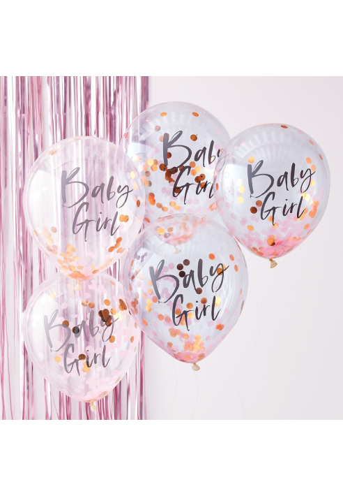 Ginger Ray TW-801 Twinkle Twinkle - Rosa Confeti Globos