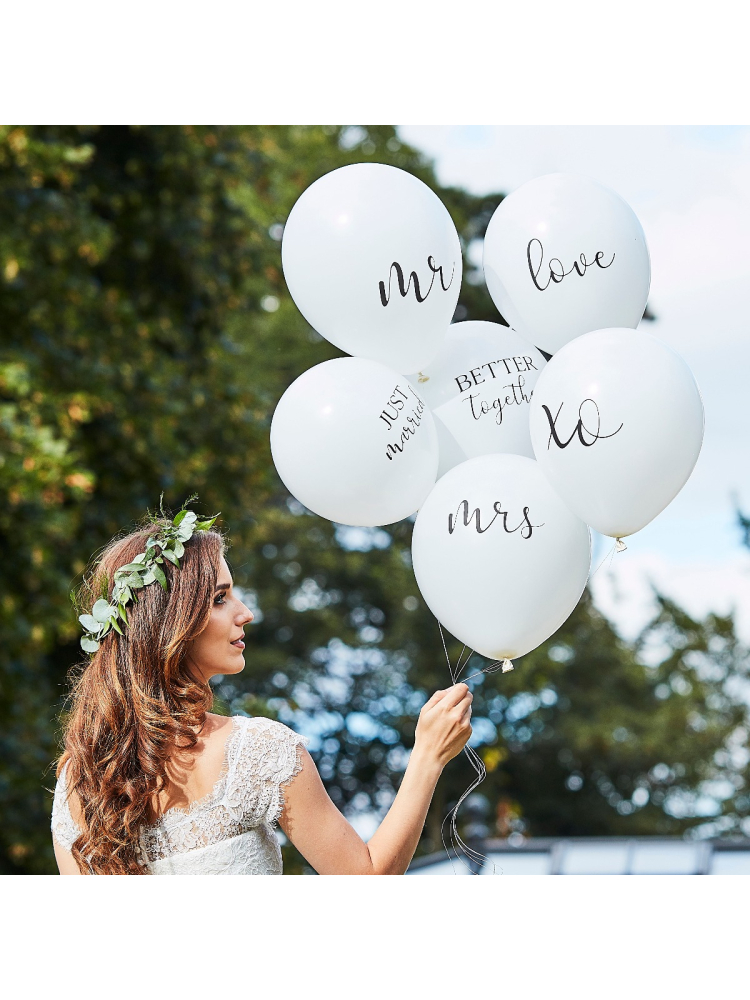 Ginger Ray BR-374 Globos de boda botánicos Blanco main product photo