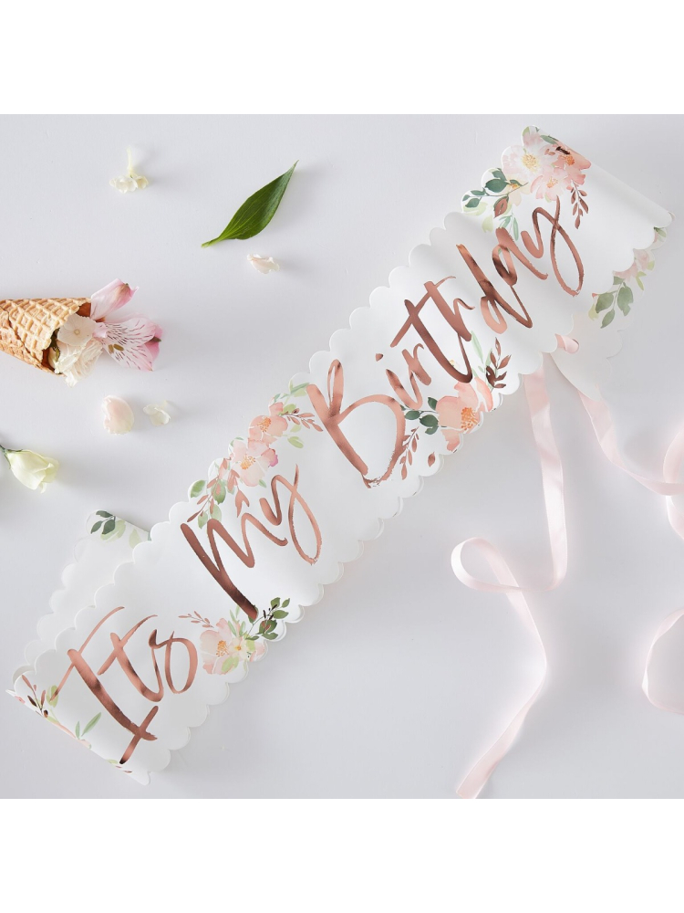 Ginger Ray DF-820 Ditsy Floral - Fajín "Its my Birthday" main product photo
