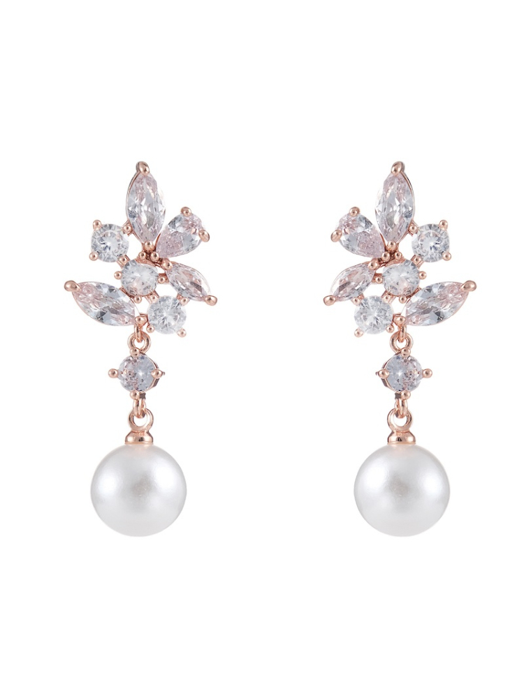 G. Westerleigh ER4149RG Pendientes Novias Rosa Dorado main product photo