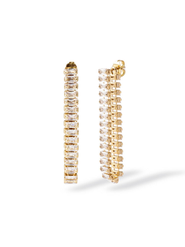 Abrazi Baguette Double Pendientes Oro main product photo