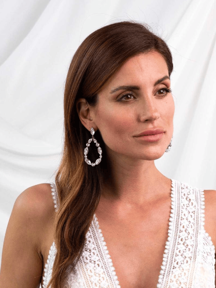 Abrazi Jane Swarovski Pendientes Plata main product photo