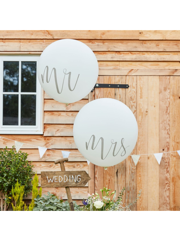Ginger Ray CW-218 Globos rústicos Mr & Mrs Mega main product photo